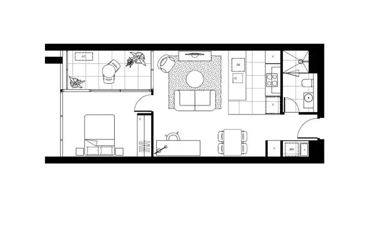 Floorplan of Homely apartment listing, 513/1 Elouera, Braddon ACT 2612