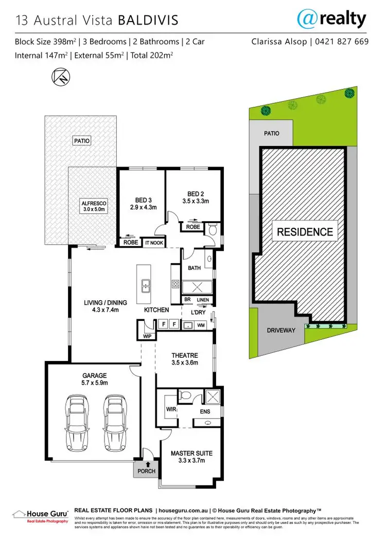 Floorplan of Homely house listing, 13 Austral Vista, Baldivis WA 6171