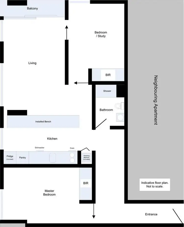 Floorplan of Homely apartment listing, 1208V/162 Albert Street, East Melbourne VIC 3002