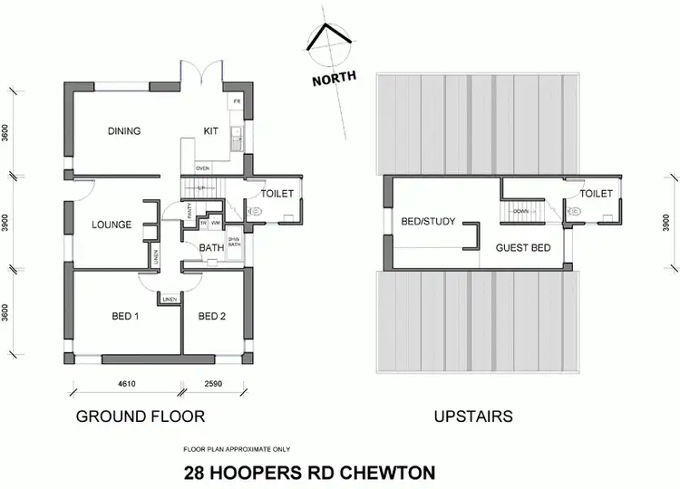 Floorplan of Homely house listing, 28 Hoopers Road, Chewton VIC 3451