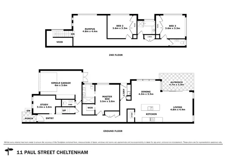 Floorplan of Homely townhouse listing, 11 Paul Street, Cheltenham VIC 3192