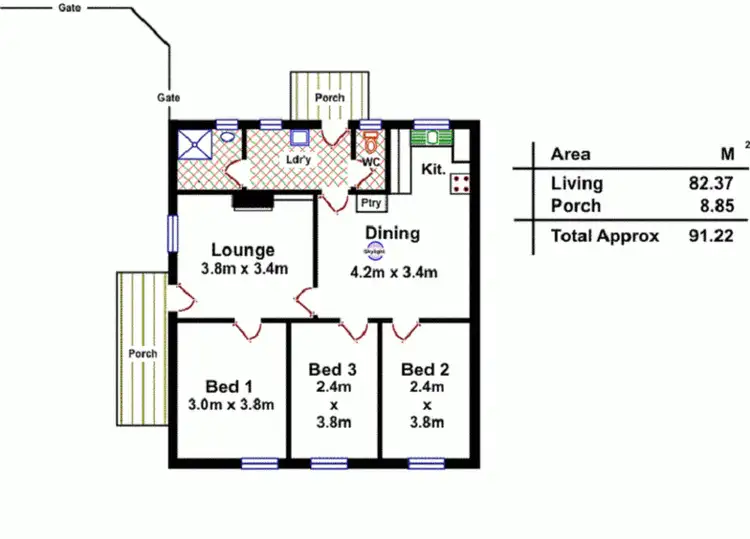 Floorplan of Homely house listing, 85 Harcourt Tce, Salisbury North SA 5108