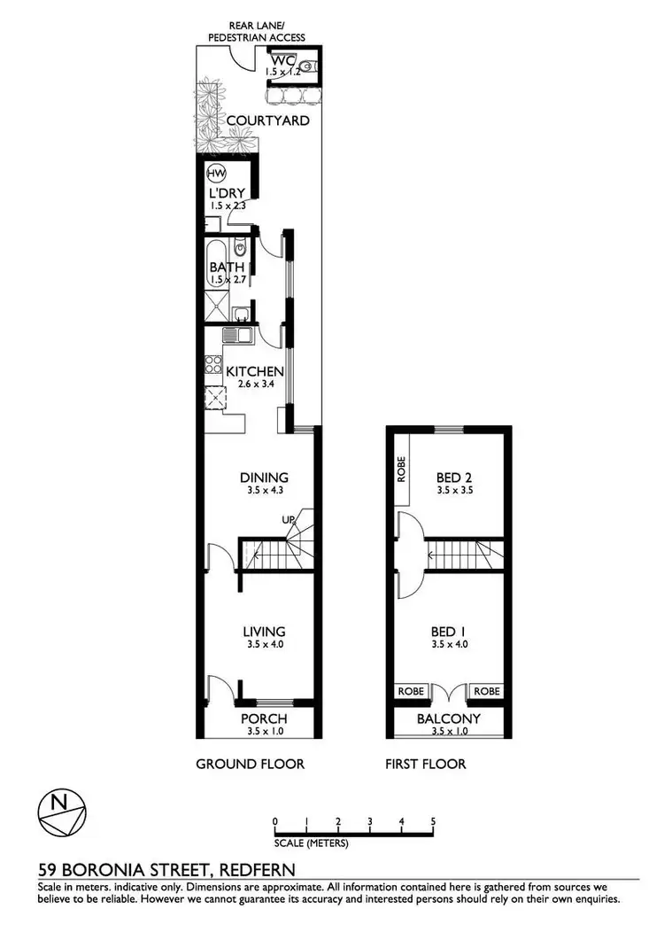 Floorplan of Homely house listing, 59 Boronia Street, Redfern NSW 2016
