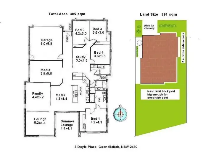 Floorplan of Homely house listing, 3 Doyle Place, Goonellabah NSW 2480