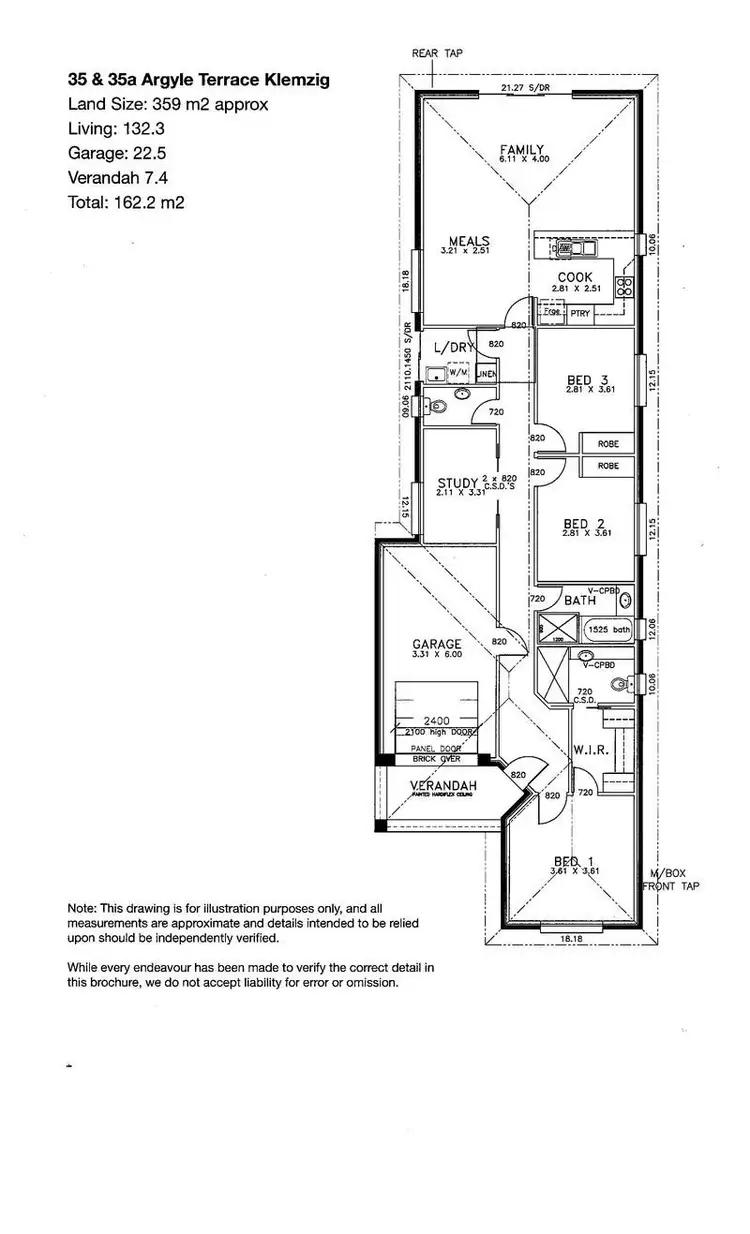 Floorplan of Homely house listing, 35A Argyle Terrace, Klemzig SA 5087
