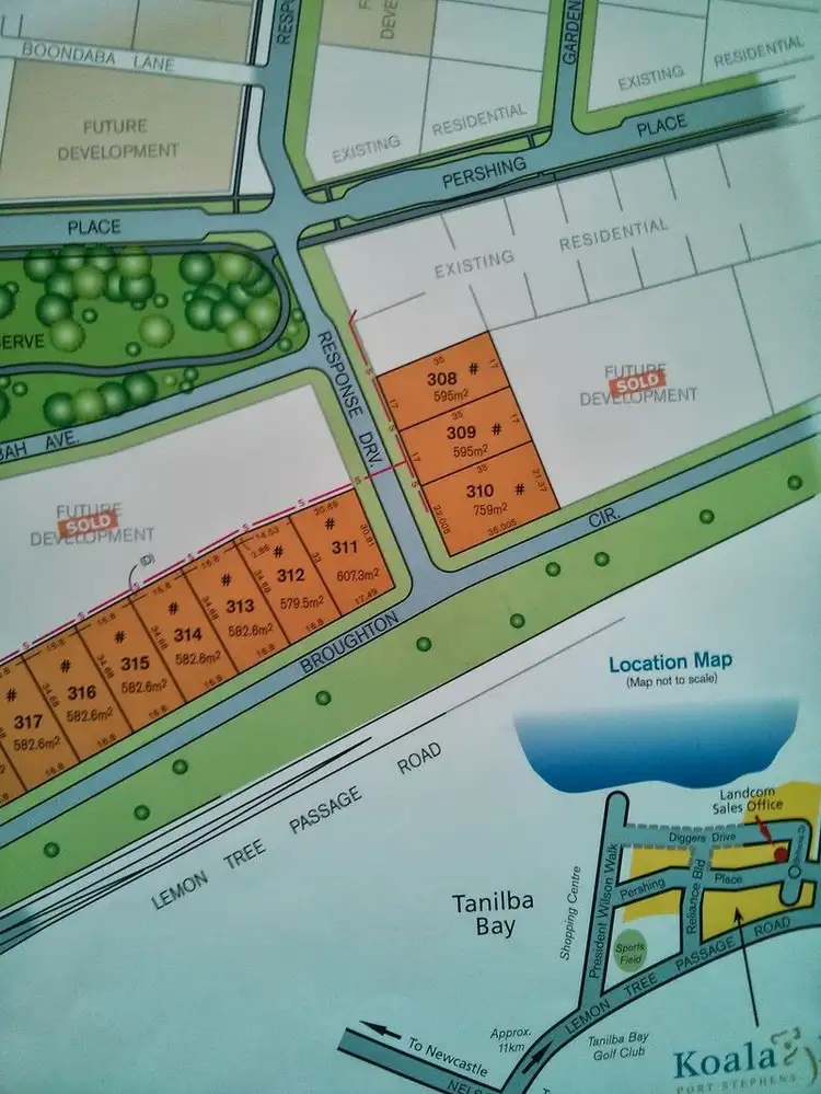 Floorplan of Homely land listing, 6 Response Drive, Tanilba Bay NSW 2319
