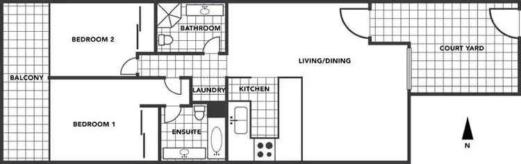 Floorplan of Homely apartment listing, 612/361 Sussex Street, Sydney NSW 2000
