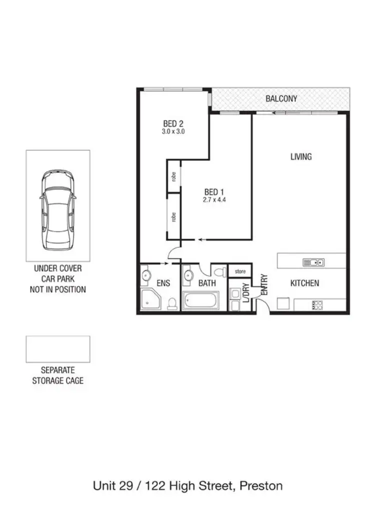 Floorplan of Homely apartment listing, 29/122 High Street, Preston VIC 3072