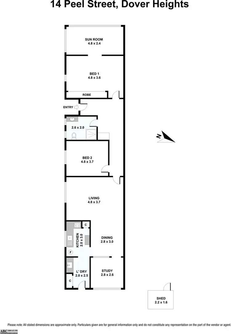Floorplan of Homely semi-detached listing, 14 Peel Street, Dover Heights NSW 2030