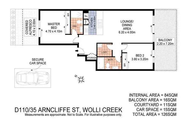 Floorplan of Homely apartment listing, 110/35D Arncliffe Street, Wolli Creek NSW 2205