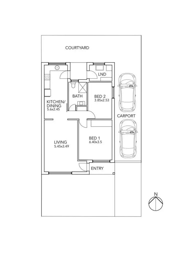 Floorplan of Homely unit listing, 2/85 Narinna Avenue, Cumberland Park SA 5041