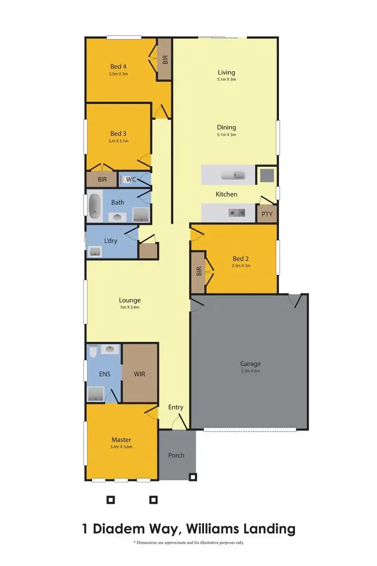 Floorplan of Homely house listing, 1 Diadem Way, Williams Landing VIC 3027