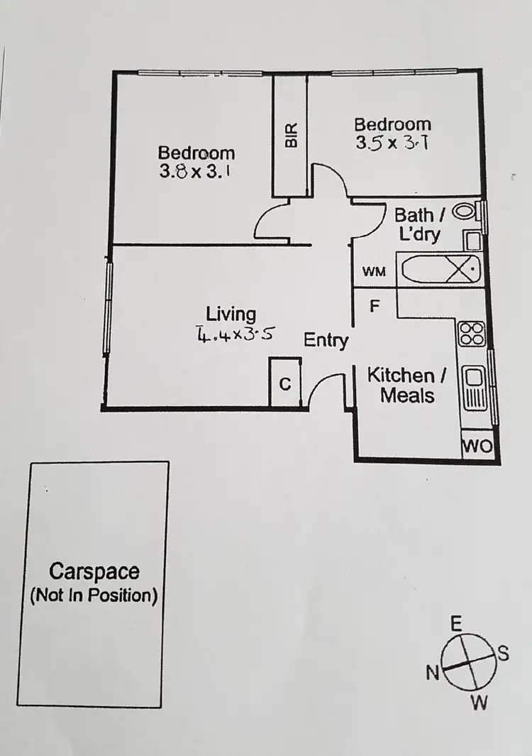 Floorplan of Homely apartment listing, 7/58 Hotham Street, St Kilda East VIC 3183