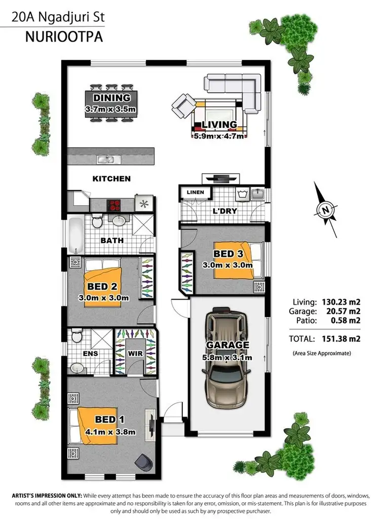 Floorplan of Homely house listing, 20A Ngadjuri Street, Nuriootpa SA 5355