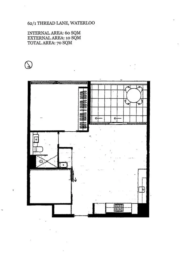 Floorplan of Homely apartment listing, 62/1 Thread Lane, Waterloo NSW 2017