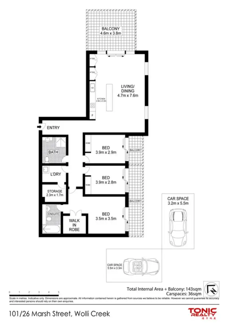 Floorplan of Homely apartment listing, 101/26 Marsh Street, Wolli Creek NSW 2205