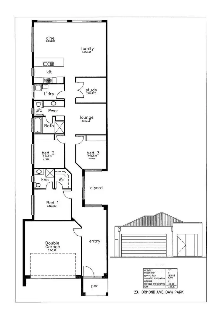 Floorplan of Homely house listing, 23 Ormond Avenue, Daw Park SA 5041
