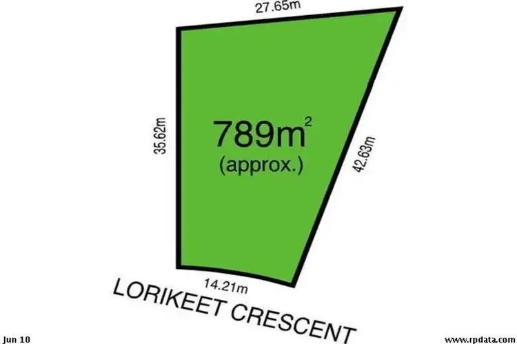 Floorplan of Homely land listing, 25 Lorikeet Crescent, Whittlesea VIC 3757