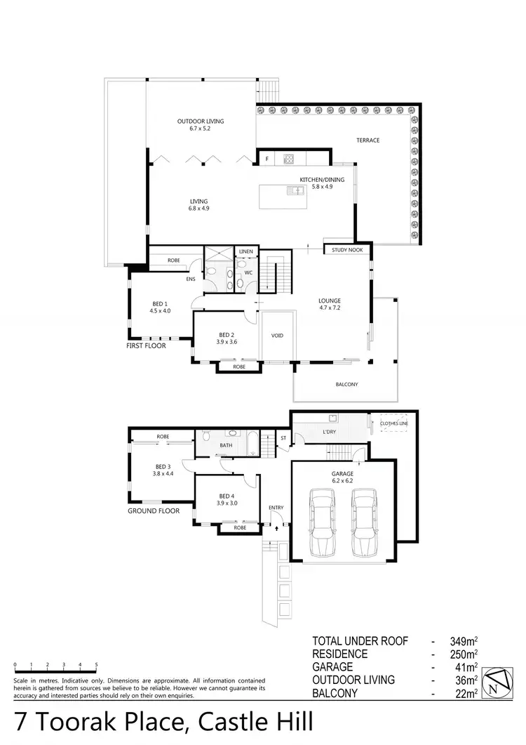 Floorplan of Homely house listing, 7 Toorak Place, Castle Hill QLD 4810