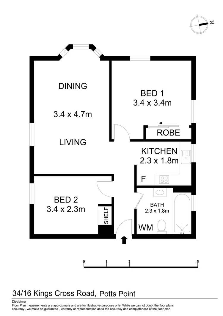 Floorplan of Homely apartment listing, 34/16-20 Kings Cross Road, Potts Point NSW 2011