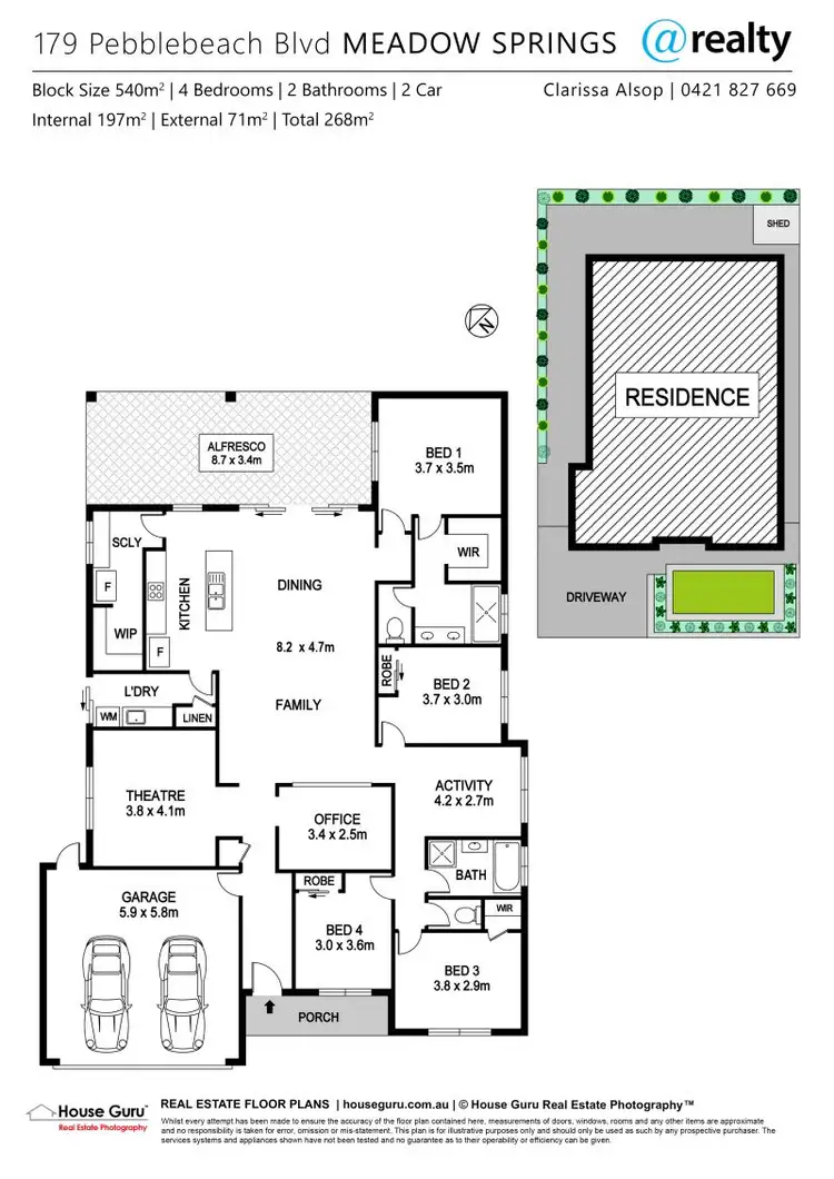 Floorplan of Homely house listing, 179 Pebble Beach Boulevard, Meadow Springs WA 6210
