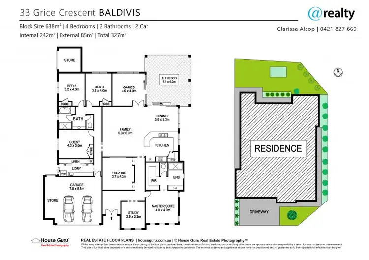 Floorplan of Homely house listing, 33 Grice Crescent, Baldivis WA 6171