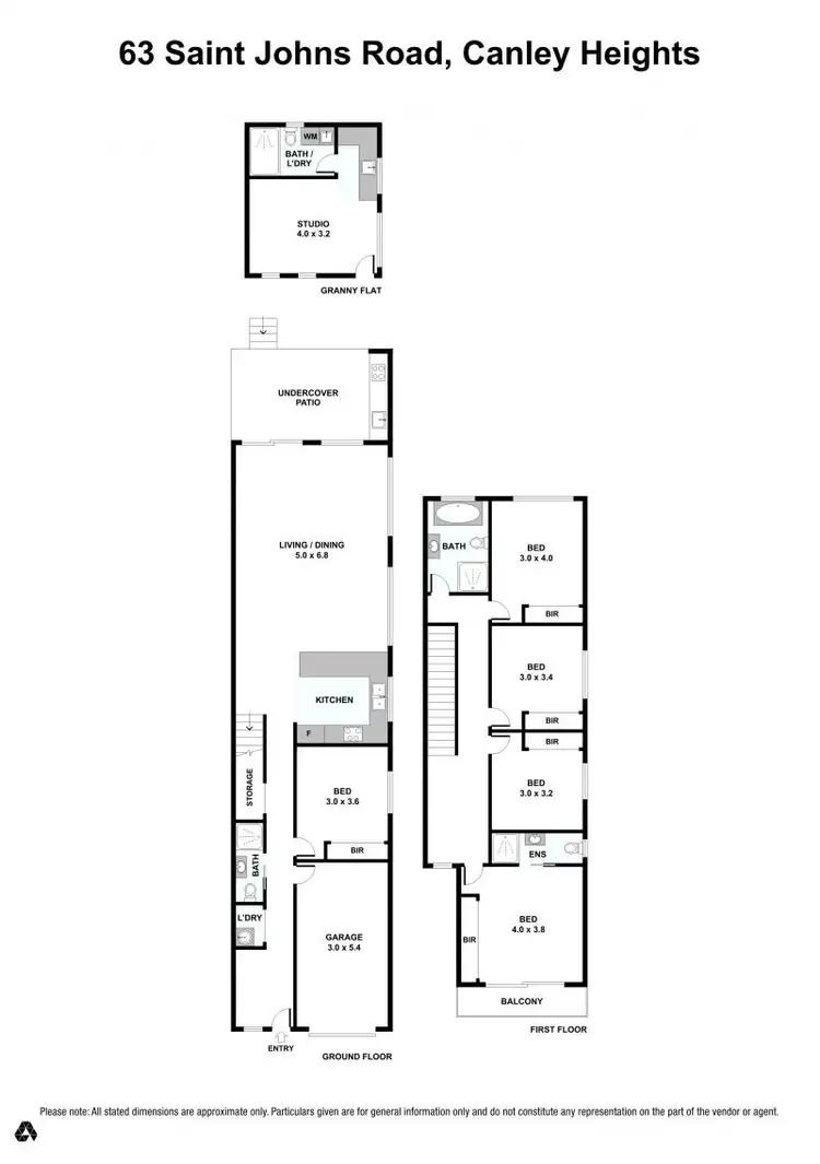 Floorplan of Homely semi-detached listing, 63 Saint Johns Road, Canley Heights NSW 2166