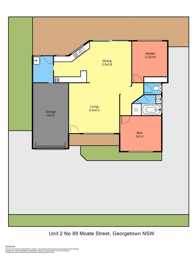 Floorplan of Homely villa listing, 2/89 Moate Street, Georgetown NSW 2298