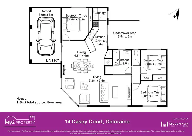 Floorplan of Homely house listing, 14 Casey Court, Deloraine TAS 7304