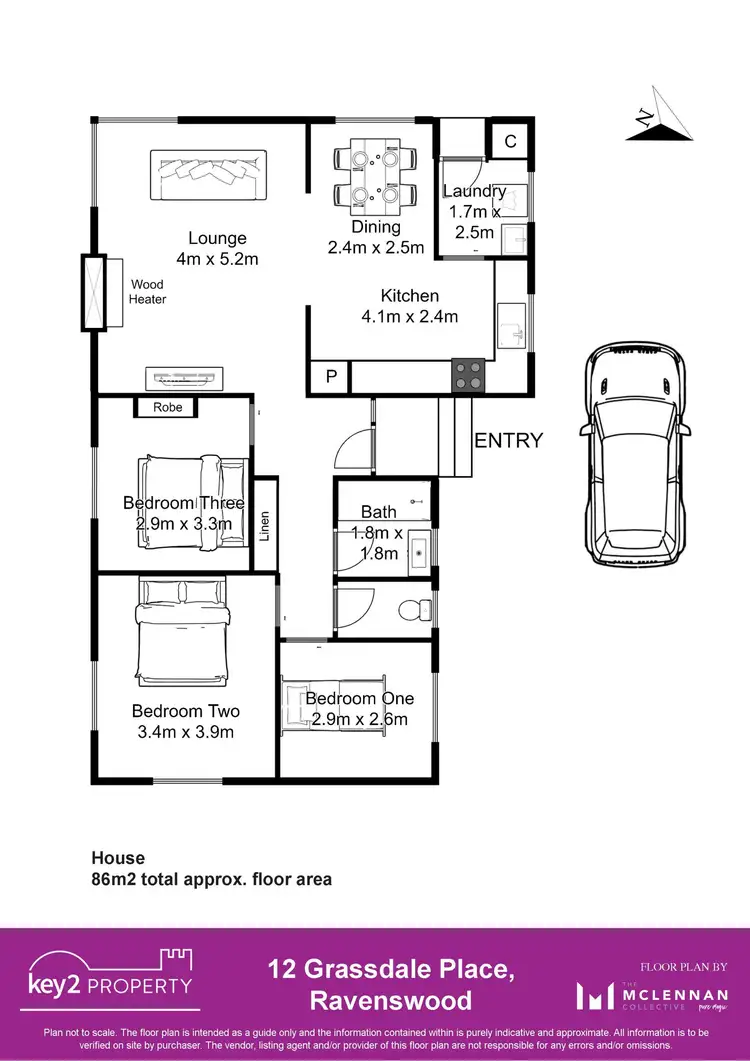 Floorplan of Homely house listing, 12 Grassdale Place, Ravenswood TAS 7250