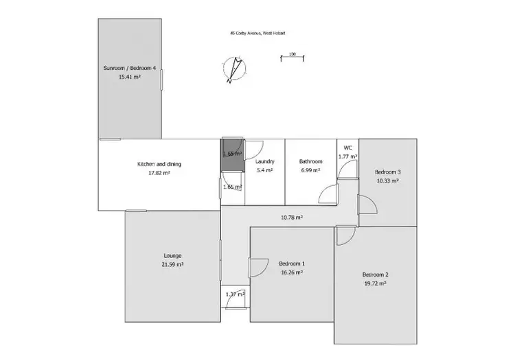Floorplan of Homely unit listing, 45 Corby Avenue, West Hobart TAS 7000