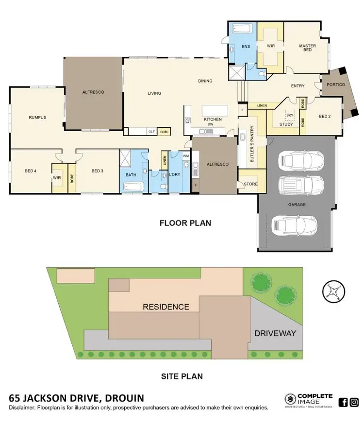 Floorplan of Homely house listing, 65 Jackson Drive, Drouin VIC 3818