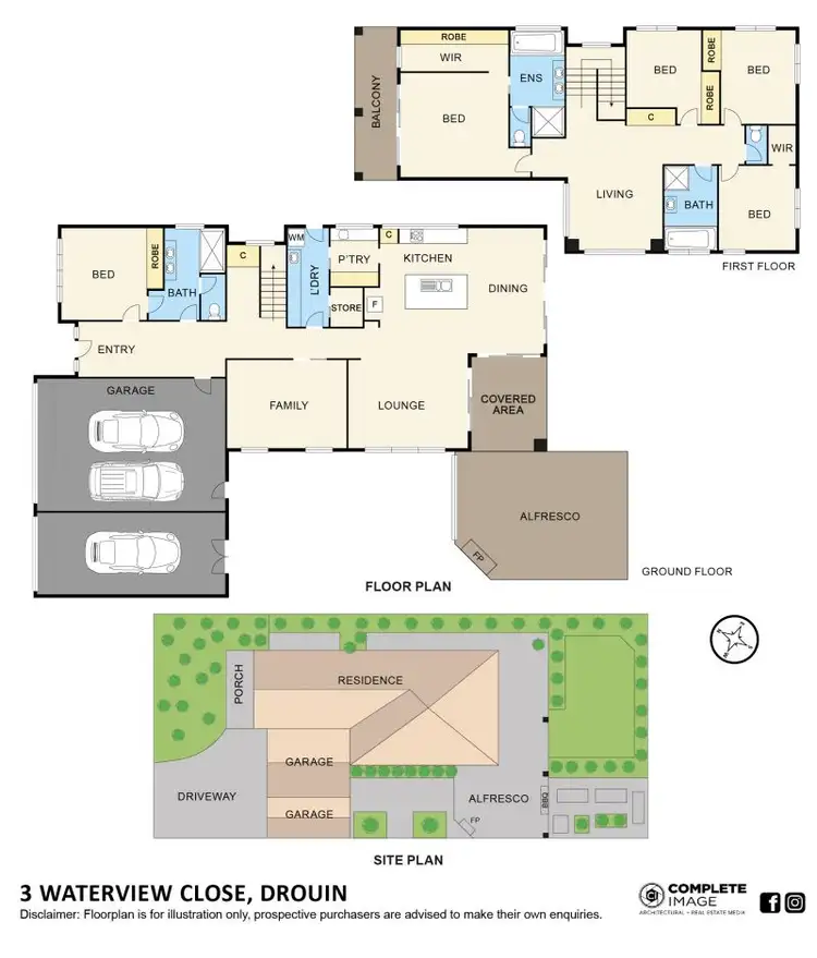 Floorplan of Homely house listing, 3 Waterview Close, Drouin VIC 3818