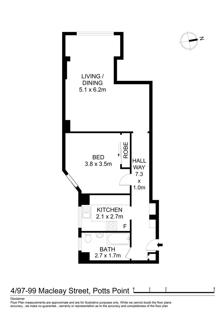 Floorplan of Homely apartment listing, 4/97-99 Macleay St, Potts Point NSW 2011