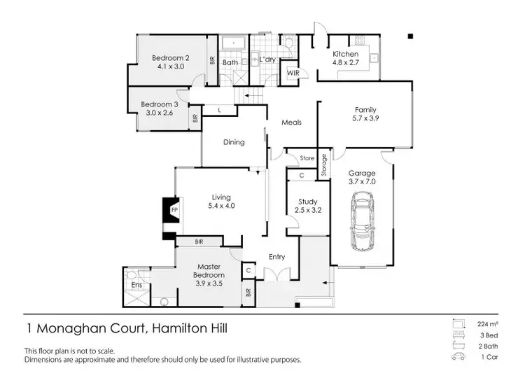 Floorplan of Homely house listing, 1 Monaghan Court, Hamilton Hill WA 6163