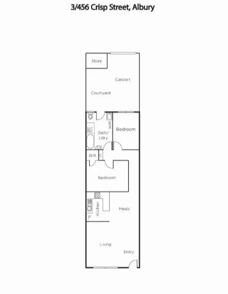Floorplan of Homely unit listing, 3/456 Crisp Street, Albury NSW 2640
