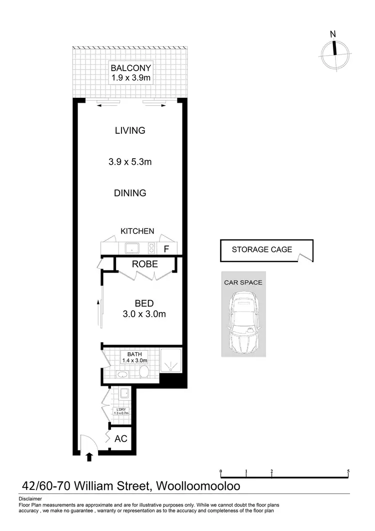 Floorplan of Homely apartment listing, 42/60-70 William Street, Woolloomooloo NSW 2011