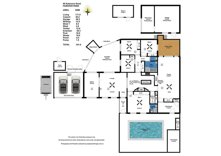 Floorplan of Homely house listing, 40 Katarama Road, Fairview Park SA 5126