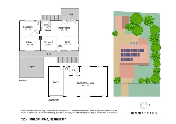 Floorplan of Homely house listing, 225 Pinnacle Drive, Rasmussen QLD 4815