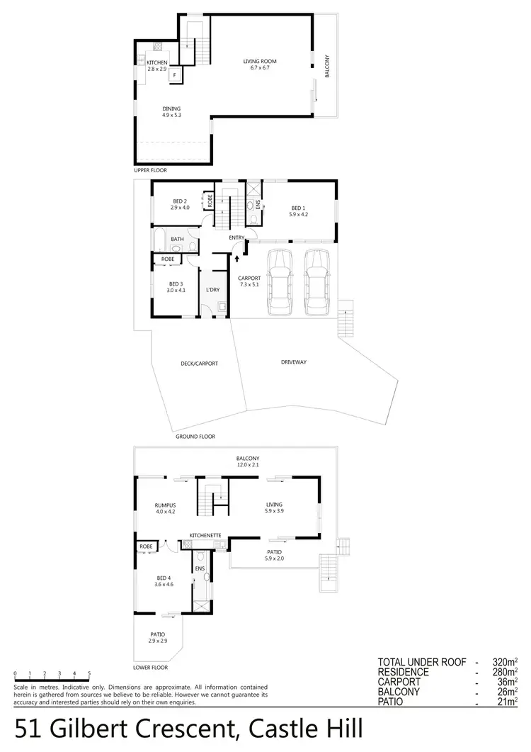 Floorplan of Homely house listing, 51 Gilbert Crescent, Castle Hill QLD 4810