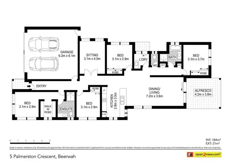 Floorplan of Homely house listing, 5 Palmerston Crescent, Beerwah QLD 4519