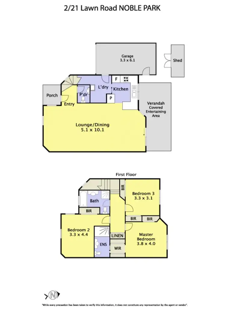 Floorplan of Homely townhouse listing, 2/21 Lawn Road, Noble Park VIC 3174