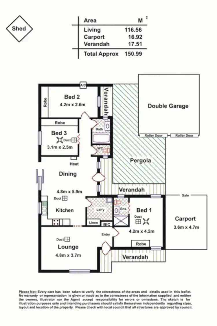 Floorplan of Homely house listing, 13 Eucla Court, Craigmore SA 5114