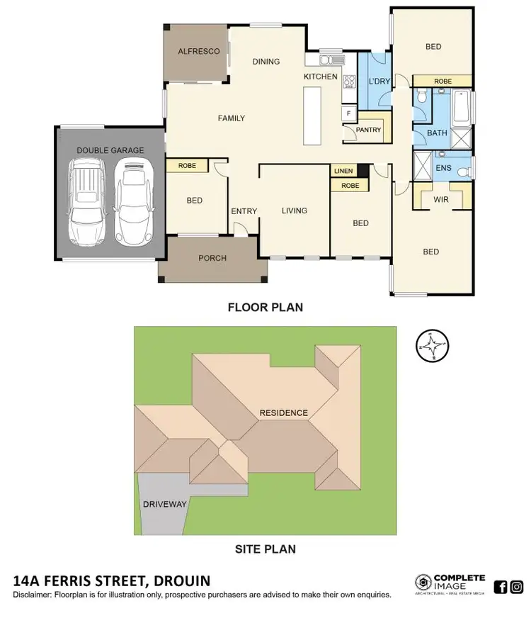 Floorplan of Homely house listing, 14A Ferris Street, Drouin VIC 3818