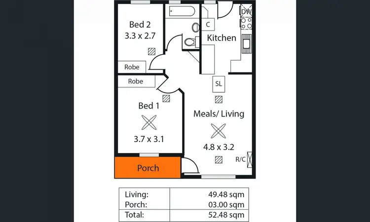 Floorplan of Homely unit listing, Unit 3, 4 Cleve Street, Norwood SA 5067