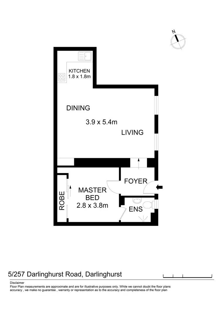 Floorplan of Homely apartment listing, 5/257 Darlinghurst Road, Darlinghurst NSW 2010