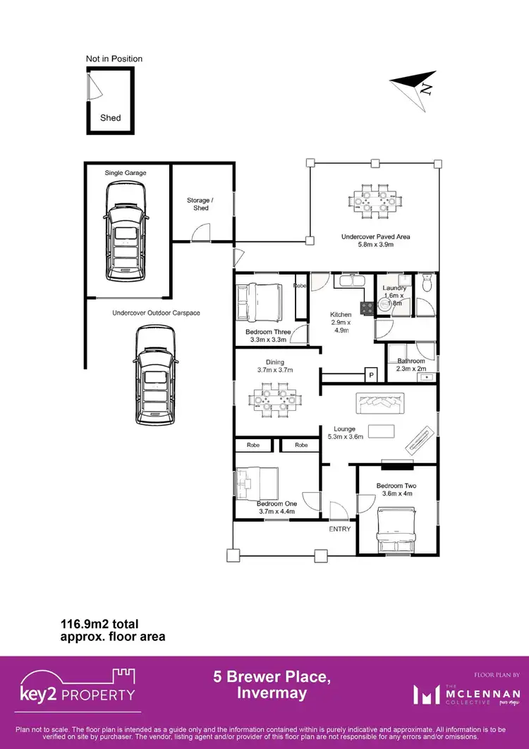 Floorplan of Homely house listing, 5 Brewer Place, Invermay TAS 7248