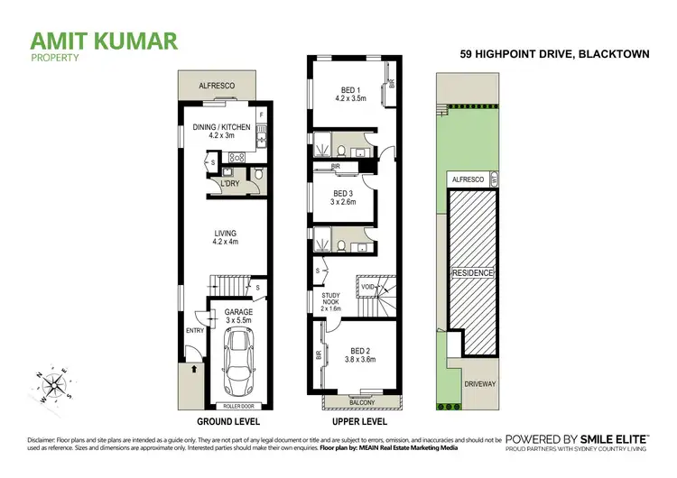 Floorplan of Homely townhouse listing, 59 Highpoint Drive, Blacktown NSW 2148
