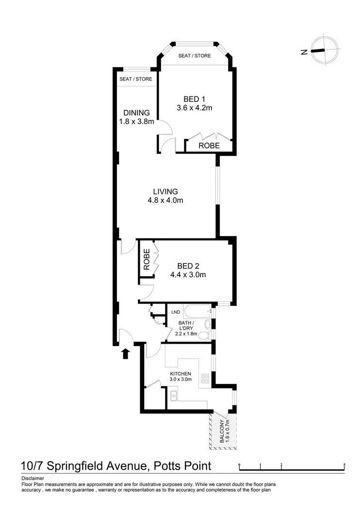 Floorplan of Homely apartment listing, 10/7 Springfield Avenue, Potts Point NSW 2011