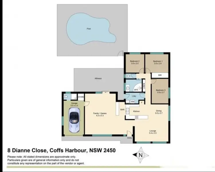 Floorplan of Homely house listing, 8 Dianne Close, Coffs Harbour NSW 2450
